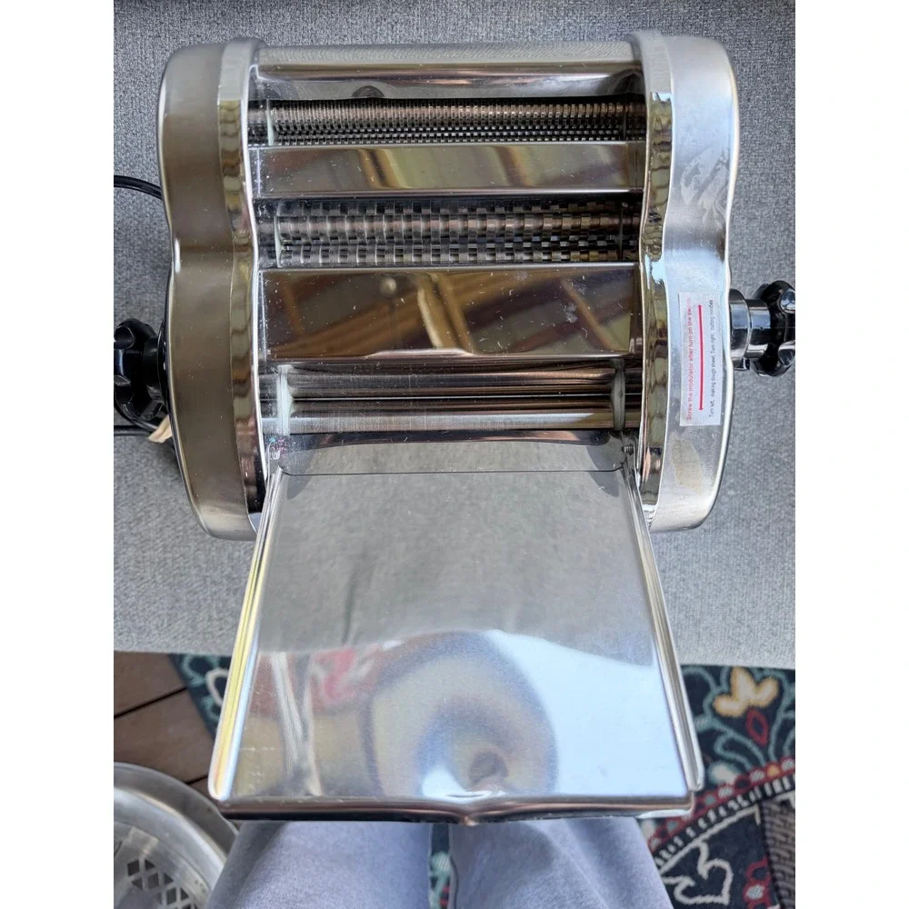 Newhai Electric Pasta Maker Machine Unisex OS Silver Excellent Stainless Steel
